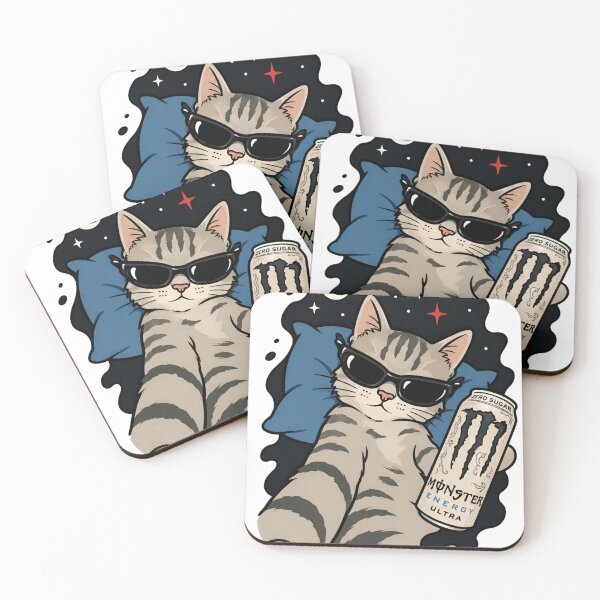 Item preview, Cool Cat With Energy Drink designed and sold by Peac7e.