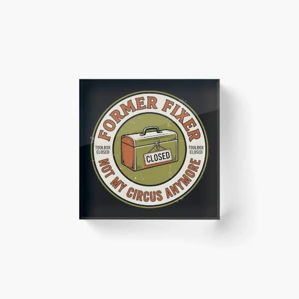 Item preview, Former Fixer Toolbox Closed Vintage Badge designed and sold by DuckOddity.