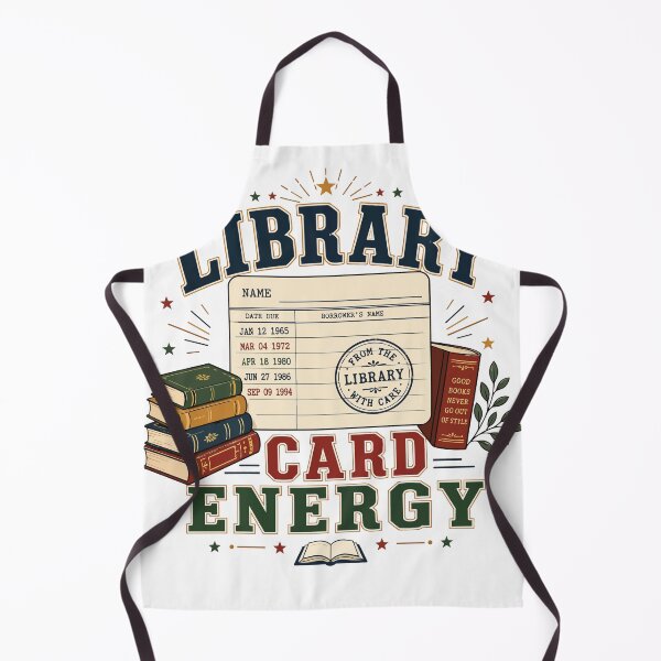 Item preview, Library Card Energy Vintage Book Lover Librarian Shirt designed and sold by Framewrk.
