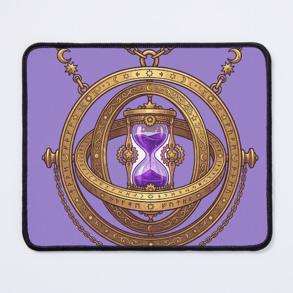 Item preview, Magical Time Turner Hourglass - Celestial Astrolabe Gold Pendant Art designed and sold by KreonaTime.