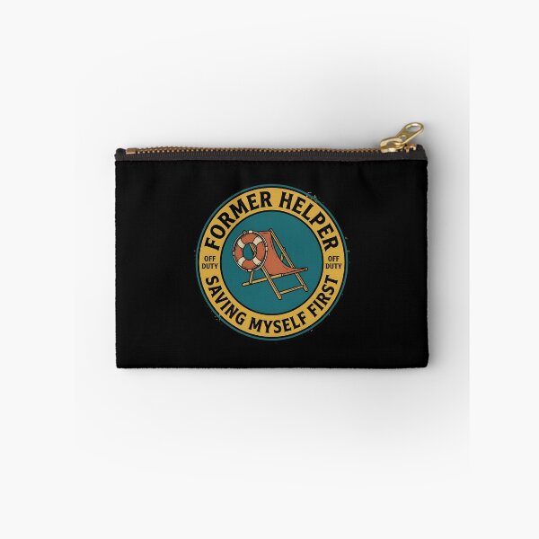 Item preview, Former Helper Saving Myself First Retro Badge designed and sold by DuckOddity.
