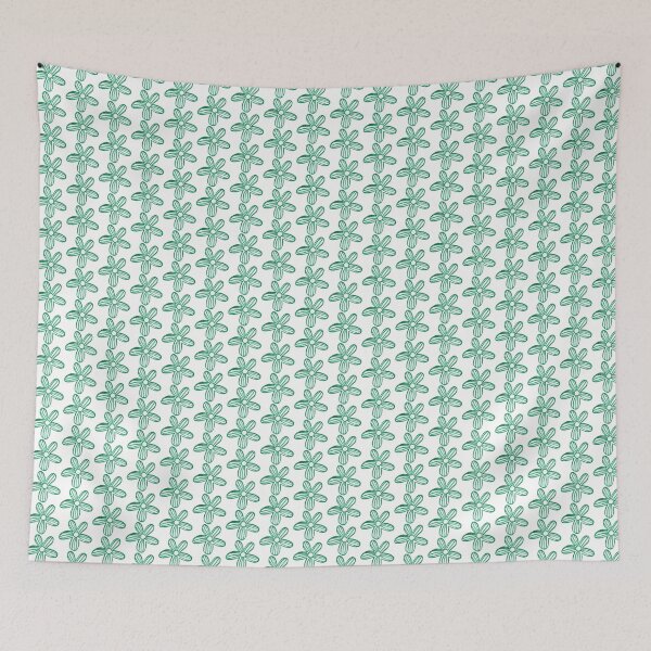 Item preview, Green Striped Watercolor Flower designed and sold by White Rabbit Design .