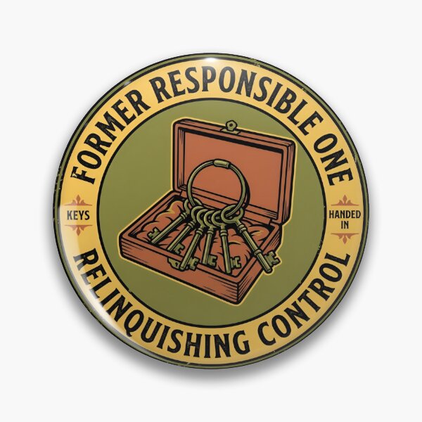 Item preview, Former Responsible One Relinquishing Control Vintage Badge designed and sold by DuckOddity.