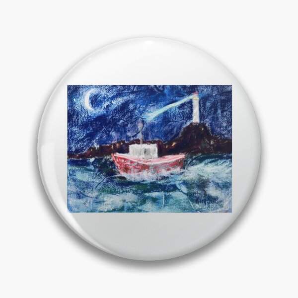 Item preview, Set To The Night Time Sea In Mixed Media designed and sold by Kimberly Sells Studio.