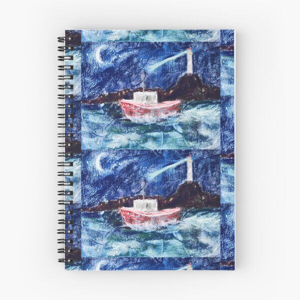 Item preview, Set To The Night Time Sea In Mixed Media designed and sold by Kimberly Sells Studio.