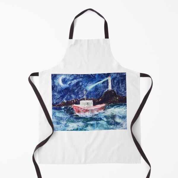 Item preview, Set To The Night Time Sea In Mixed Media designed and sold by Kimberly Sells Studio.