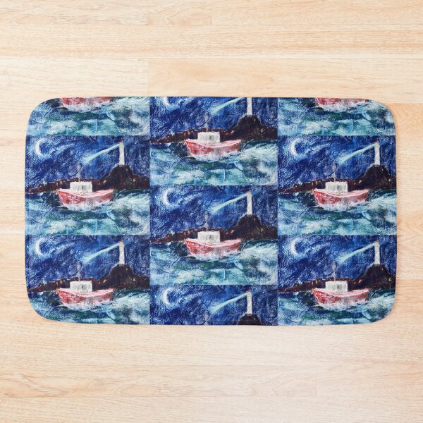 Item preview, Set To The Night Time Sea In Mixed Media designed and sold by Kimberly Sells Studio.