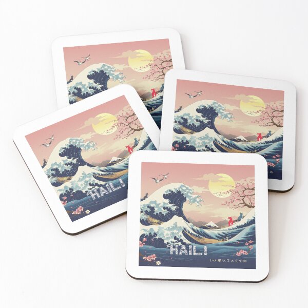 Item preview, Cute Japanese Cat Wave Hokusai Art - Cute Cat Lover Gift T-Shirt, Stickers, & Prints designed and sold by ASN STUDIO.