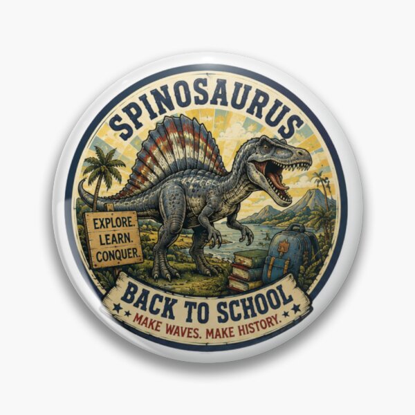 Item preview, ¡El Spinosaurus Vuelve al Colegio! designed and sold by JonysCreativeDesigns.