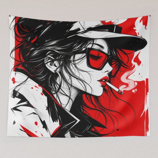 Item preview, Rebel – Red & Black Fashion Girl designed and sold by ravuh.
