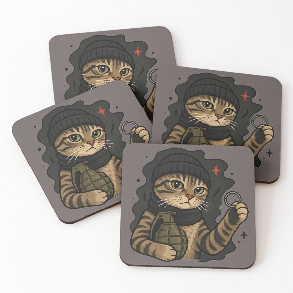 Item preview, Tactical Cat With Grenade designed and sold by Peac7e.