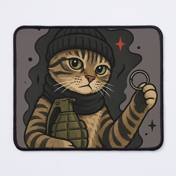 Item preview, Tactical Cat With Grenade designed and sold by Peac7e.