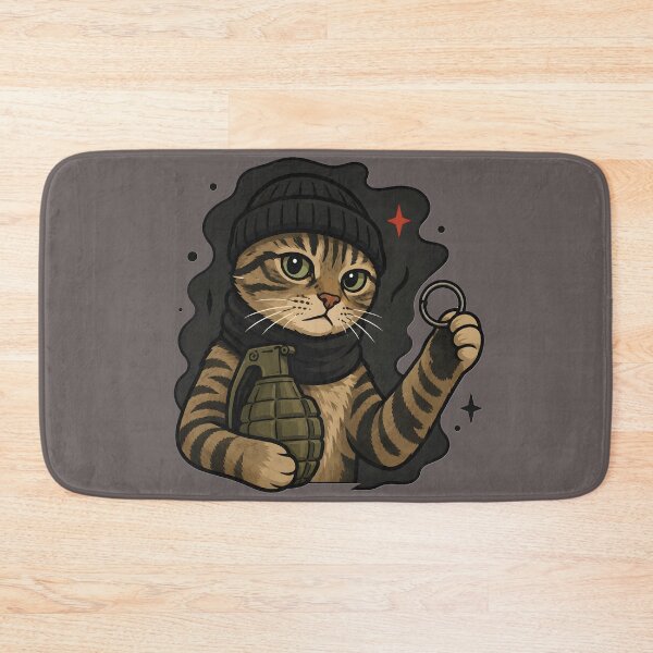 Item preview, Tactical Cat With Grenade designed and sold by Peac7e.