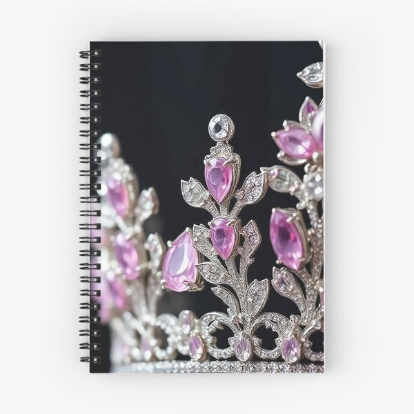 Item preview, Exquisite White Gold Pink Sapphire Tiara Crown Design designed and sold by MFMart.