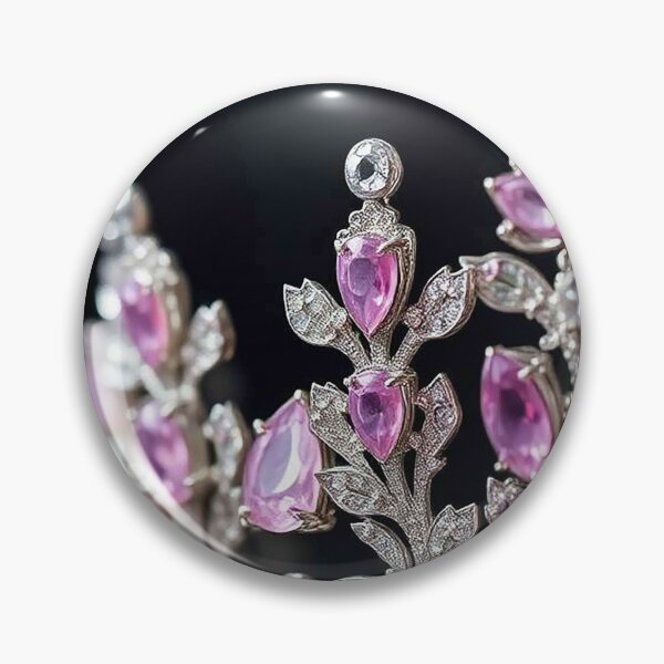 Item preview, Exquisite White Gold Pink Sapphire Tiara Crown Design designed and sold by MFMart.