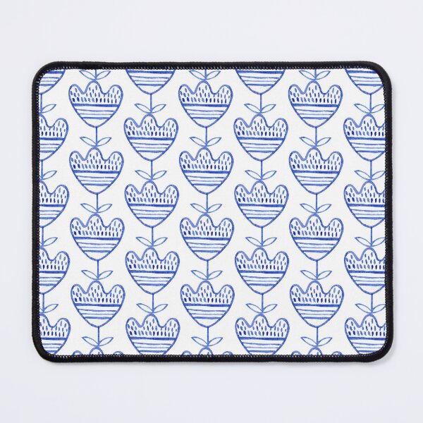 Item preview, Blue Folk Watercolor Flower designed and sold by White Rabbit Design .