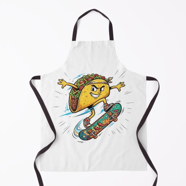 Item preview, Skating Taco Fast Food Cartoon Art designed and sold by DailySparks.