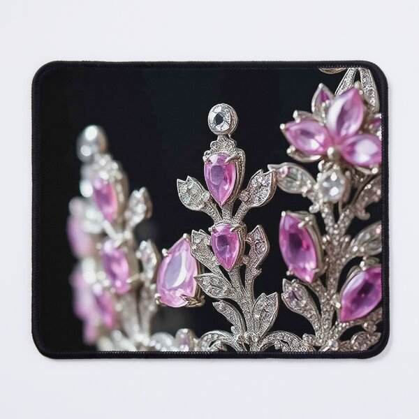 Item preview, Exquisite White Gold Pink Sapphire Tiara Crown Design designed and sold by MFMart.