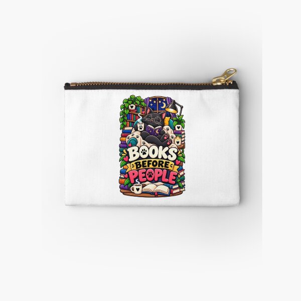 Item preview, Books Before People Funny Black Cat Book Lover Introvert Design designed and sold by CreativeLook25.