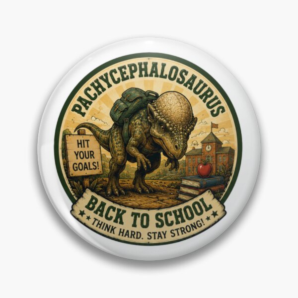 Item preview, ¡El Pachycephalosaurus Vuelve al Colegio!  designed and sold by JonysCreativeDesigns.