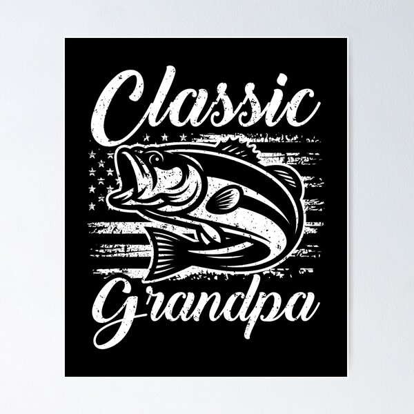 Item preview, Classic Grandpa Bass Fishing Distressed American Flag Fisherman designed and sold by Dmetalx Art Apparel.