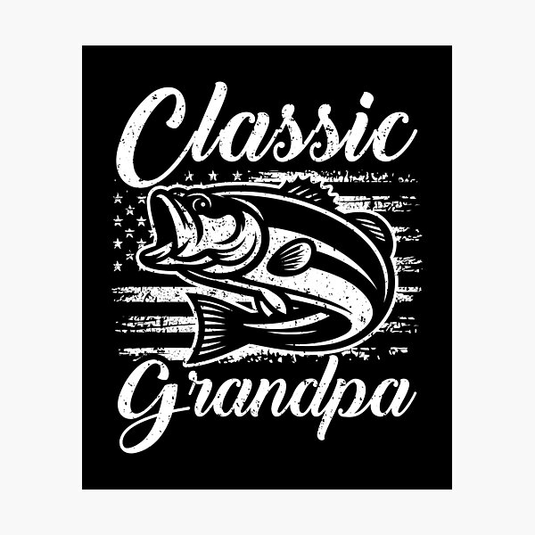 Item preview, Classic Grandpa Bass Fishing Distressed American Flag Fisherman designed and sold by Dmetalx Art Apparel.