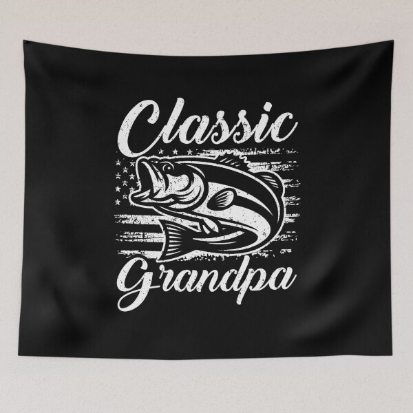 Item preview, Classic Grandpa Bass Fishing Distressed American Flag Fisherman designed and sold by Dmetalx Art Apparel.