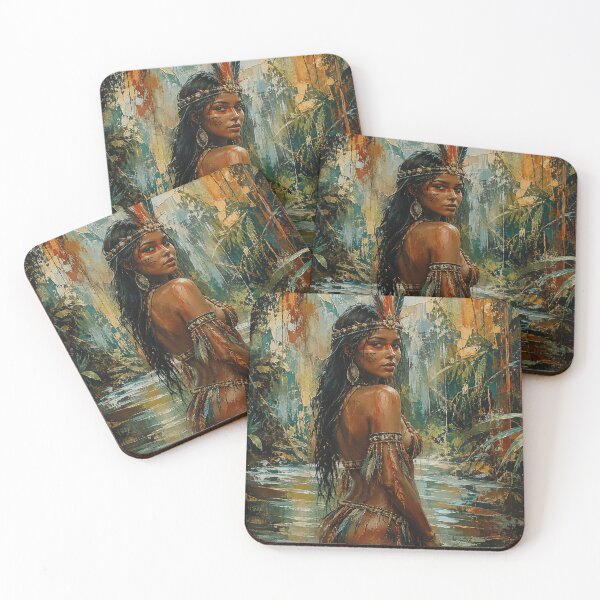 Item preview, River Spirit Abstract Indigenous Art designed and sold by SHOCAMPOS DESIGNS .