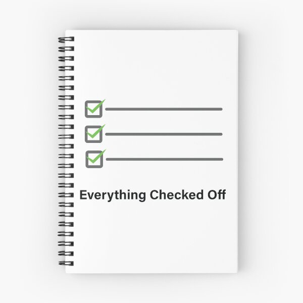 Item preview, Everything Checked Off Minimalist Productivity Checklist designed and sold by MoqunaDesign.