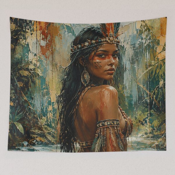 Item preview, River Spirit Abstract Indigenous Art designed and sold by SHOCAMPOS DESIGNS .