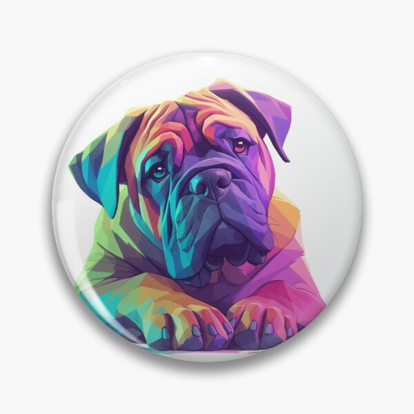 Item preview, Colorful Bullmastiff puppy dog designed and sold by MendaciousMina.