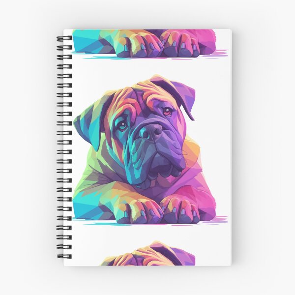 Item preview, Colorful Bullmastiff puppy dog designed and sold by MendaciousMina.