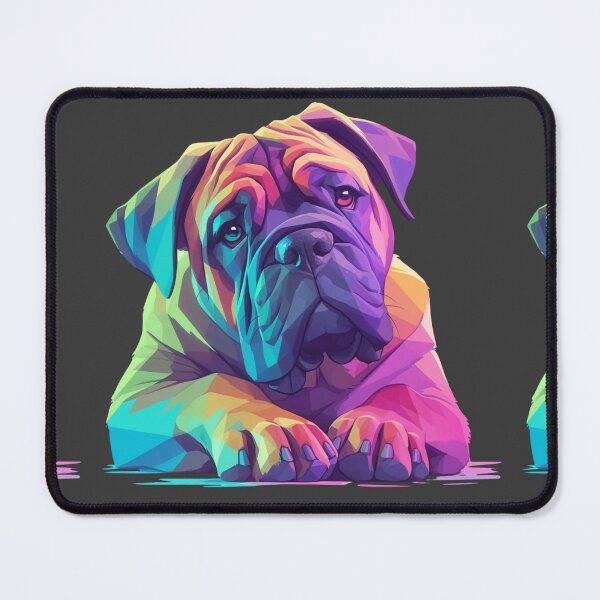 Item preview, Colorful Bullmastiff puppy dog designed and sold by MendaciousMina.