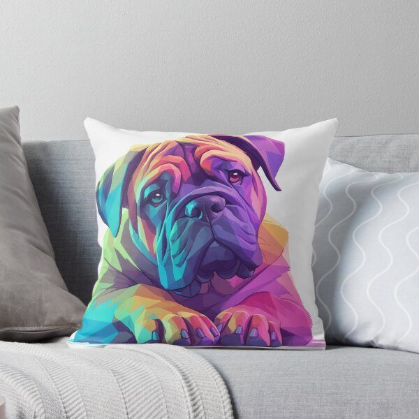 Item preview, Colorful Bullmastiff puppy dog designed and sold by MendaciousMina.