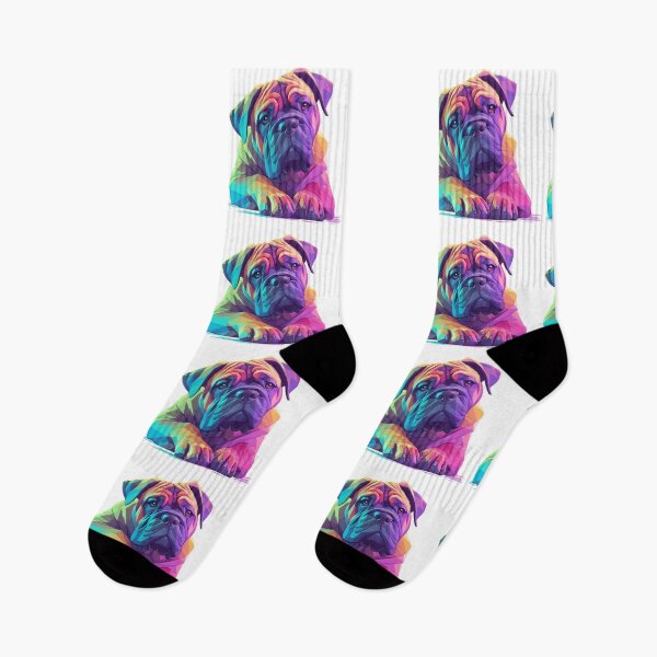 Item preview, Colorful Bullmastiff puppy dog designed and sold by MendaciousMina.