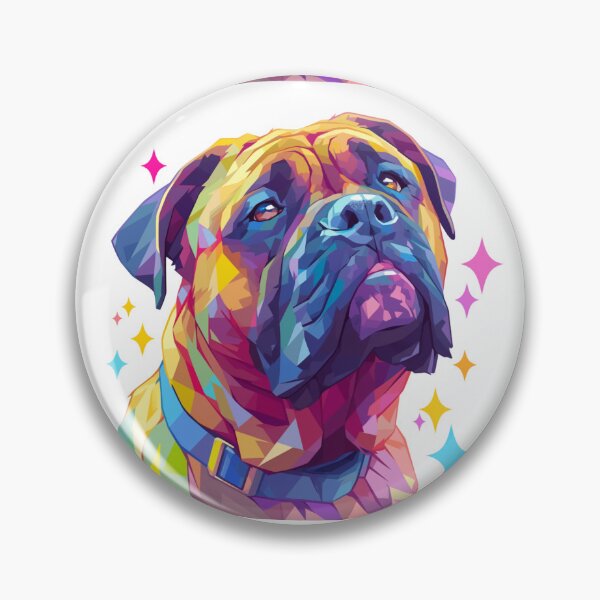 Item preview, Colorful Bullmastiff puppy dog designed and sold by MendaciousMina.