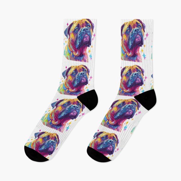 Item preview, Colorful Bullmastiff puppy dog designed and sold by MendaciousMina.