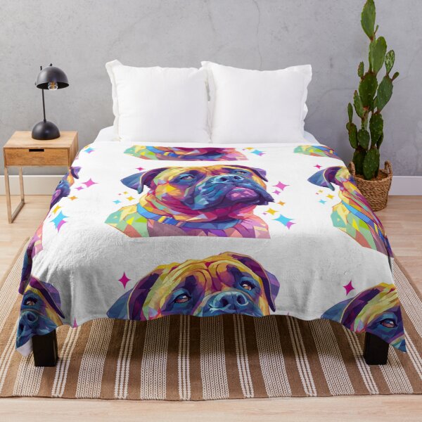 Item preview, Colorful Bullmastiff puppy dog designed and sold by MendaciousMina.