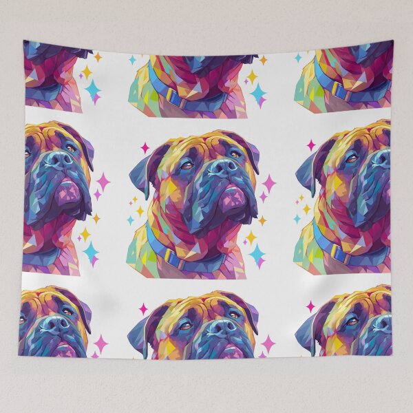 Item preview, Colorful Bullmastiff puppy dog designed and sold by MendaciousMina.