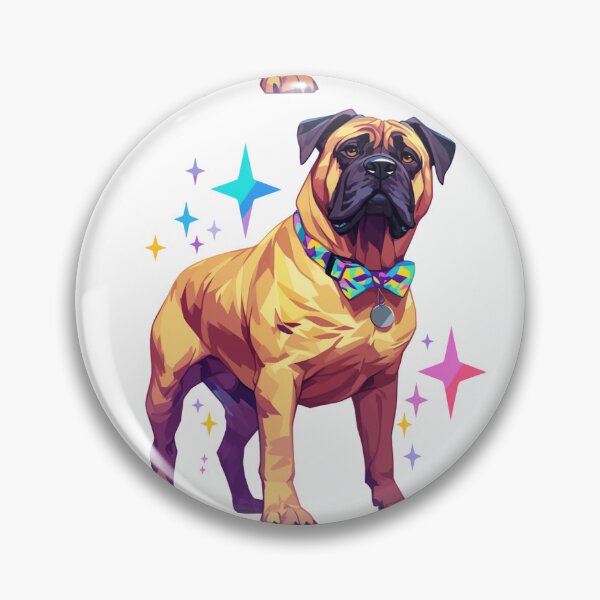 Item preview, Colorful Bullmastiff puppy dog designed and sold by MendaciousMina.
