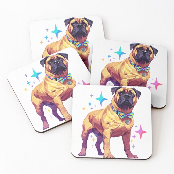 Item preview, Colorful Bullmastiff puppy dog designed and sold by MendaciousMina.