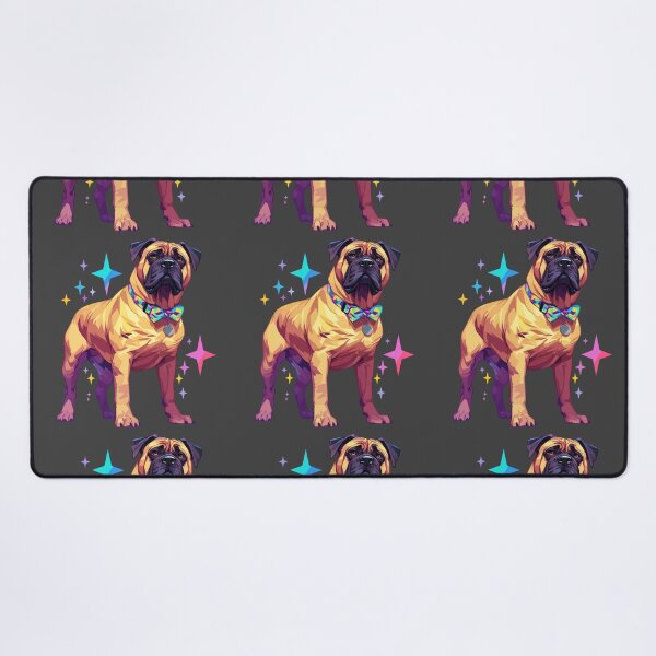 Item preview, Colorful Bullmastiff puppy dog designed and sold by MendaciousMina.