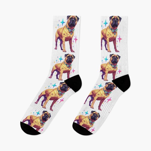 Item preview, Colorful Bullmastiff puppy dog designed and sold by MendaciousMina.