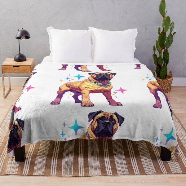 Item preview, Colorful Bullmastiff puppy dog designed and sold by MendaciousMina.