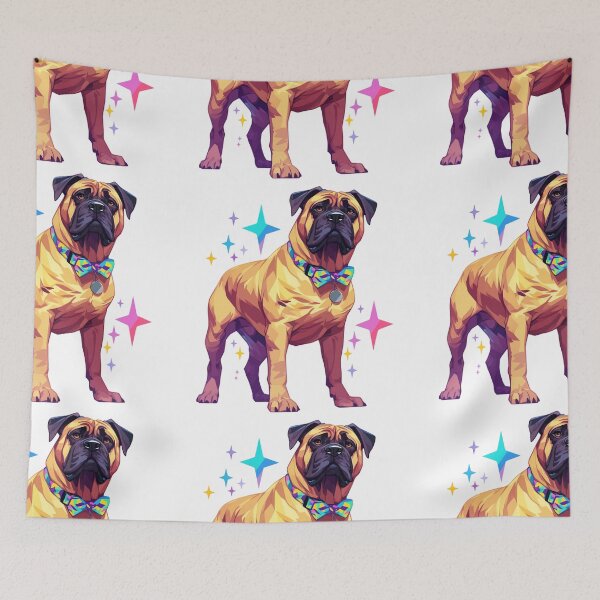 Item preview, Colorful Bullmastiff puppy dog designed and sold by MendaciousMina.