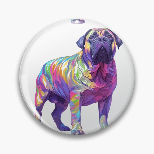 Item preview, Colorful Bullmastiff puppy dog designed and sold by MendaciousMina.