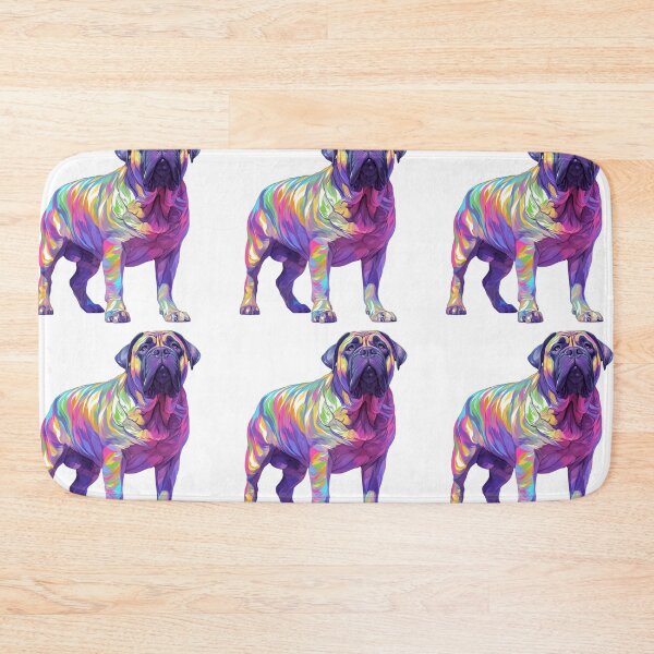 Item preview, Colorful Bullmastiff puppy dog designed and sold by MendaciousMina.