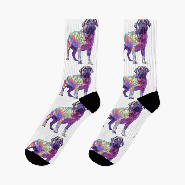 Item preview, Colorful Bullmastiff puppy dog designed and sold by MendaciousMina.