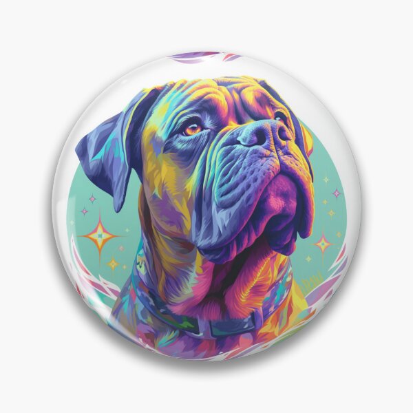 Item preview, Colorful Bullmastiff puppy dog designed and sold by MendaciousMina.