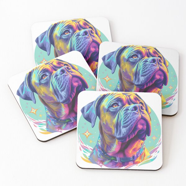 Item preview, Colorful Bullmastiff puppy dog designed and sold by MendaciousMina.